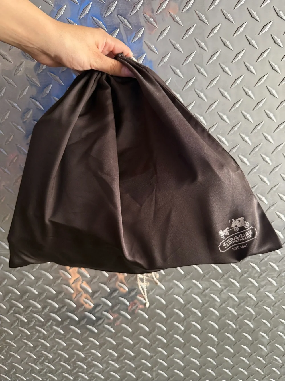 Coach Cream and Black Signature Shoulder Bag